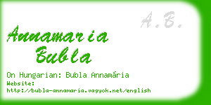 annamaria bubla business card